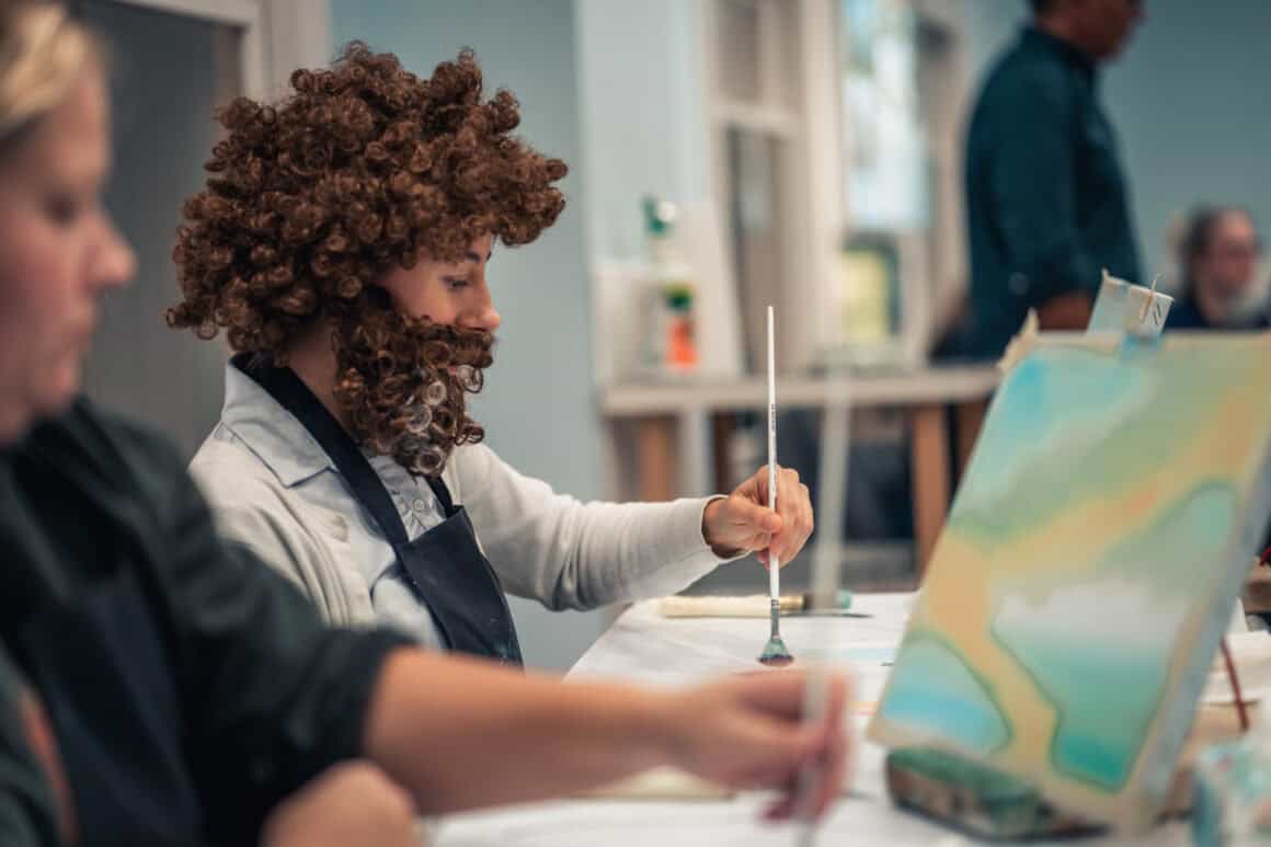 Bob-Ross-painting-workshop-Minnetrista-Muncie
